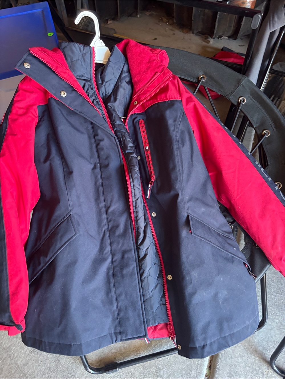 Tommy Hilfiger Navy and Red Ski Jacket